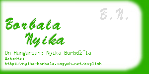 borbala nyika business card